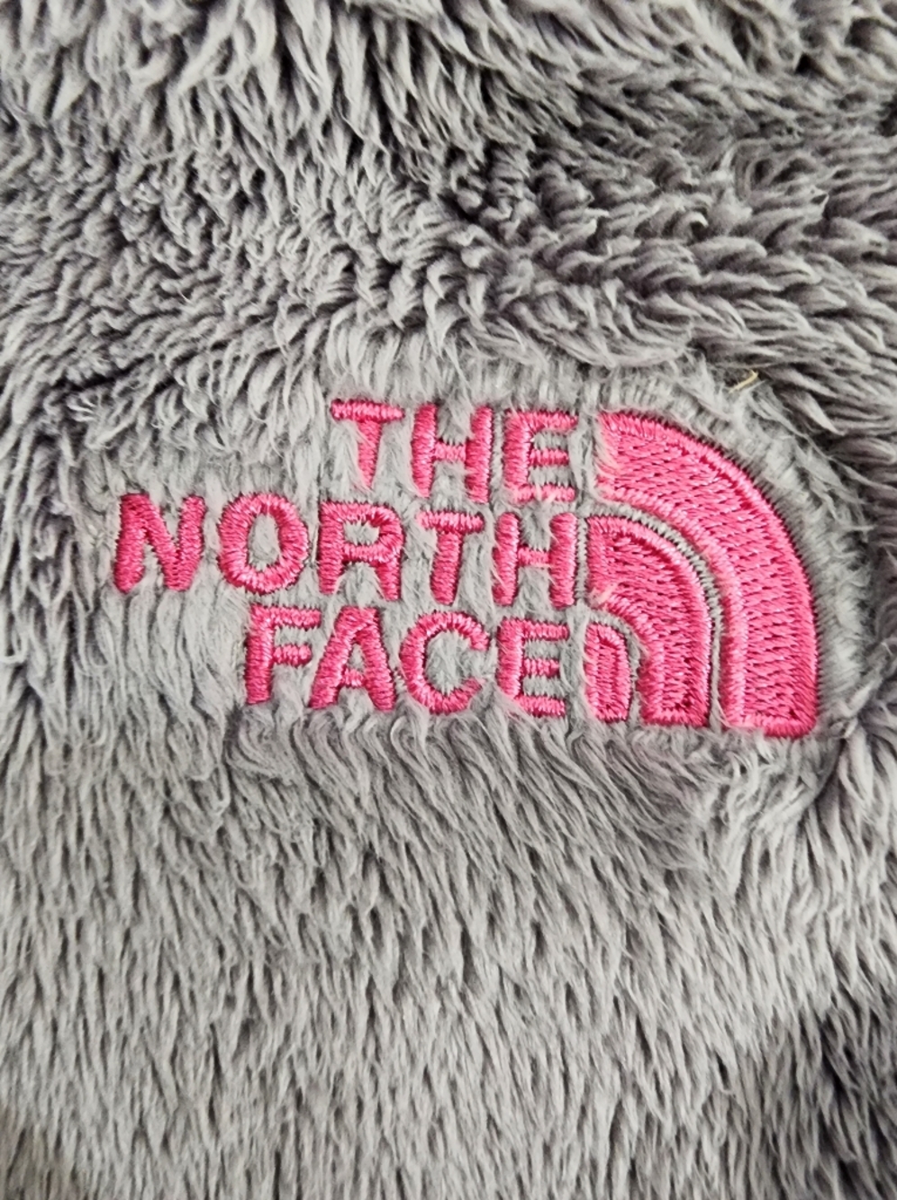 The North Face Lavender Plush Fleece Jacket with Pink Logo - Picture 4 of 7